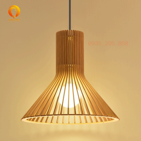 Đèn Thả Gỗ Hình Phễu Kiểu Tinh Tế Độc Đáo DAG-11