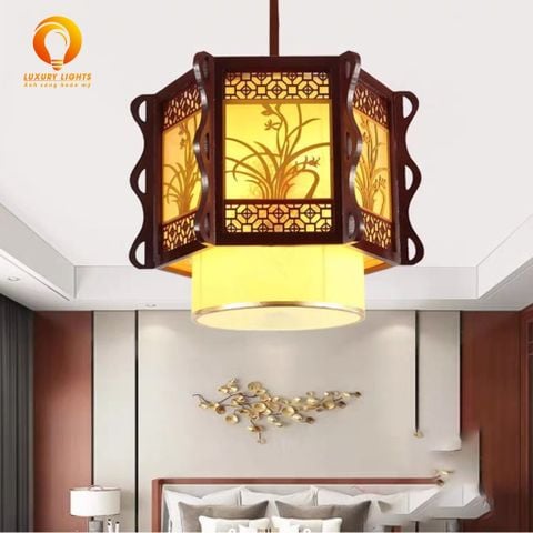 Đèn Trang Trí Thả Gỗ Phòng Thờ DGAD-53A