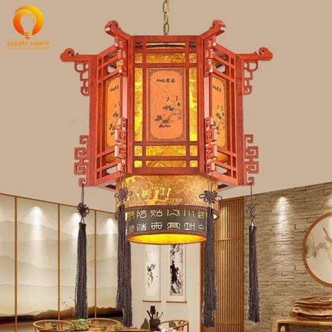 Đèn Thả Gỗ Trang Trí Phòng Thờ DGAD-72