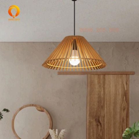 Đèn Thả Gỗ Hình Nón Đơn Giản Tinh Tế Trang Trí Phòng Ăn DAG-15