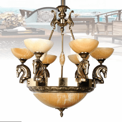 Đèn Chùm Đồng Thả Chao Tân Cổ Điển CD 7156/6
