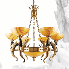 Đèn Chùm Đồng Thả Chao Tân Cổ Điển CD 5994/6