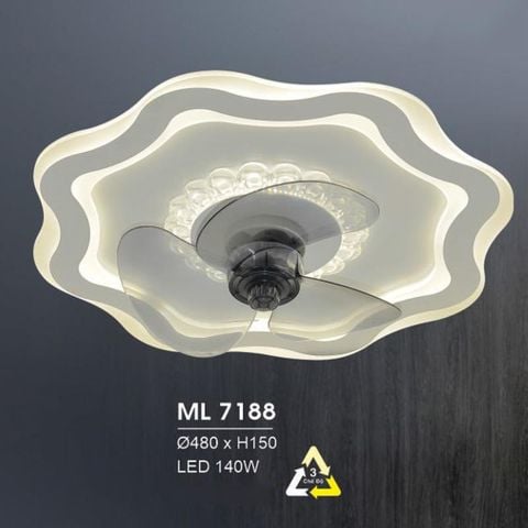 Quạt đèn Hufa Ø480*H150 - LED 140W, ánh sáng 3 chế độ