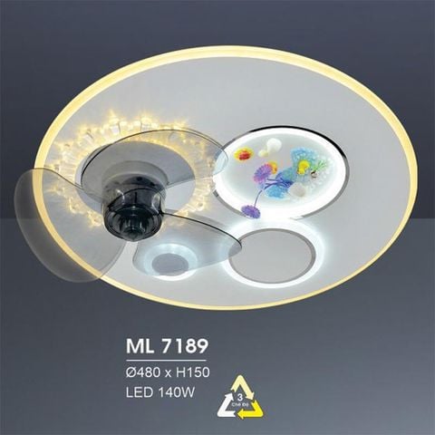 Quạt Đèn Trần LED 3CĐ ML7189 - Hufa Lighting