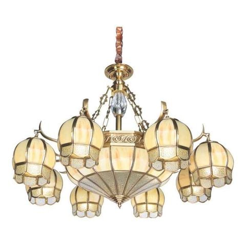 Đèn Chùm Đồng Cao Cấp Ø900*H600+500, E27*12 Lamp NC 2203/8