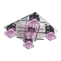 Đèn Ốp Trần Led Vuông L400*W400, E27*5 Lamp, Led Color Change NC 8374