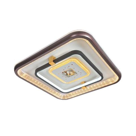 Đèn Mâm Ốp Trần Vuông Mica Ø500*H100, Led 3 Màu Ánh Sáng NM 3002B