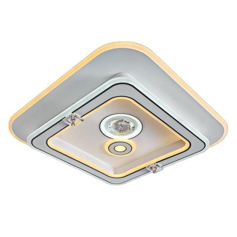 Đèn mâm ốp trần vuông mica Ø500*H100, Led 3 màu ánh sáng NM 34812B