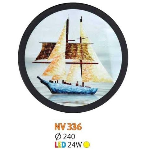Đèn Vách Tranh Tròn Led 24W Ø240, Ánh Sáng Vàng NV 336