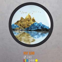 Đèn Vách Tranh Tròn Led 24W Ø240, Ánh Sáng Vàng NV 338