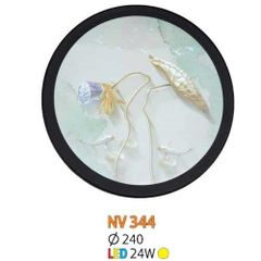 Đèn Vách Tranh Tròn Led 24W Ø240, Ánh Sáng Vàng NV 344
