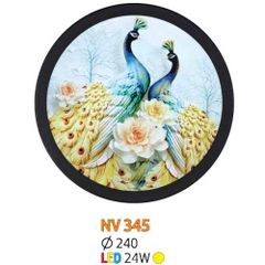 Đèn Vách Tranh Tròn Led 24W Ø240, ánh sáng vàng NV 345