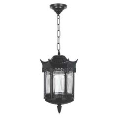 Đèn Treo Ngoài Trời Vuông Ø180*H800, E27*1 Lamp, Vỏ Màu Đen NVT 333B