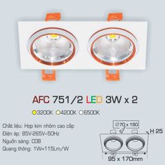 Đèn Led Âm Trần Downlight ANFACO - AFC 751/2