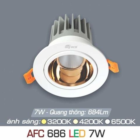 Đèn Led Âm Trần Spotlight ANFACO 7W - AFC 686 LED