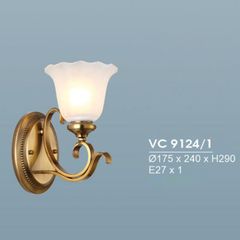 Đèn vách cổ điển Ø175*240*H290, E27*1
