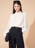  ÁO SƠMI DÚN VAI VENNY TRẮNG 