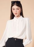  ÁO SƠMI DÚN VAI VENNY TRẮNG 