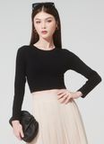  ÁO THUN TOPAN ĐEN DÁNG NGẮN 