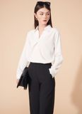  ÁO SƠMI CỔ XOẮN VERNY TRẮNG 