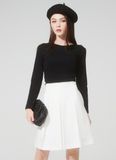 VÁY GẤP LY DÀI NARIS TRẮNG 