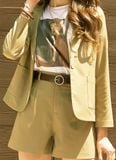  ÁO KHOÁC BLAZER XANH RÊU 