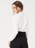  ÁO CỔ XOẮN VERNY TRẮNG 