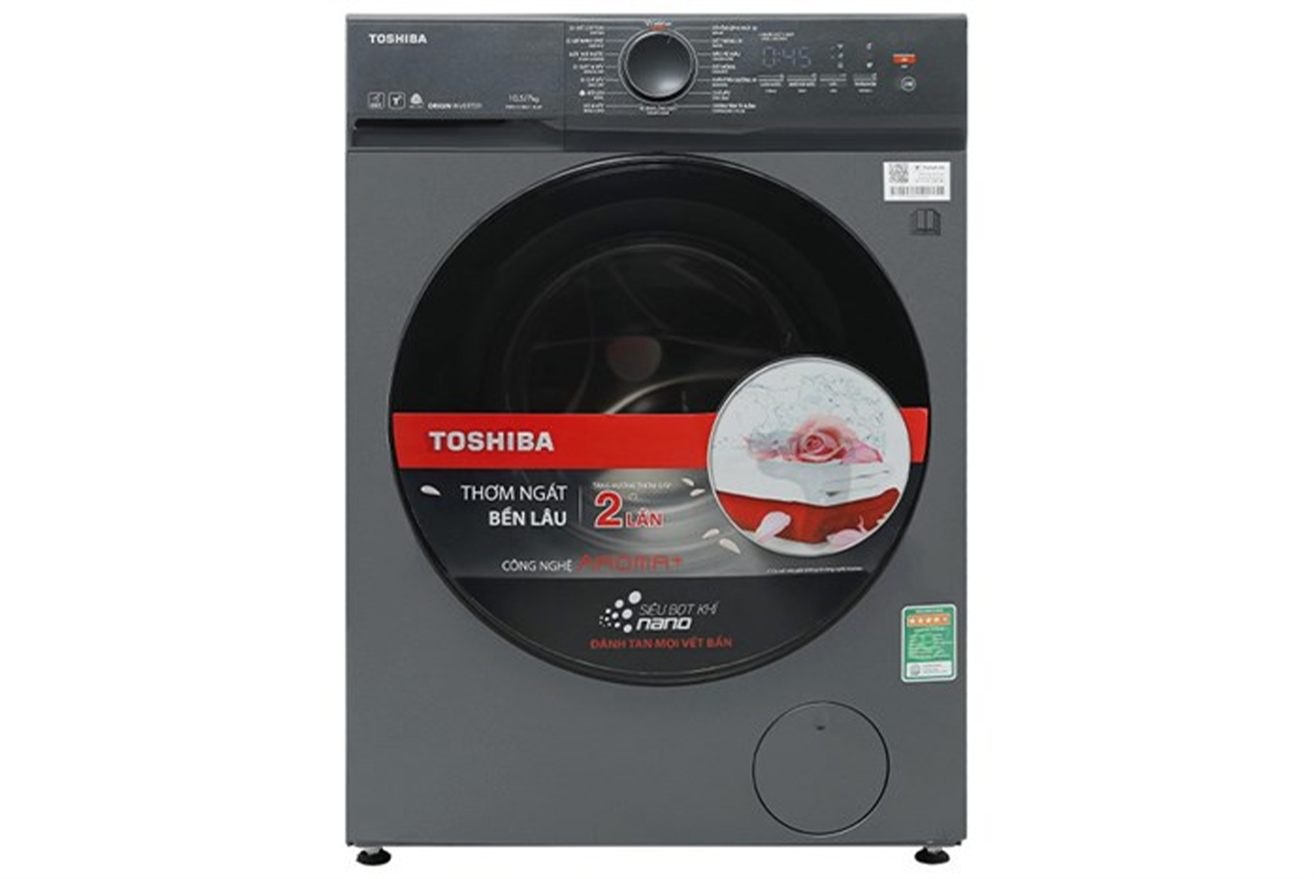 Máy giặt sấy Toshiba Inverter giặt 10.5 kg - sấy 7 kg TWD T21BU115UWV(MG)