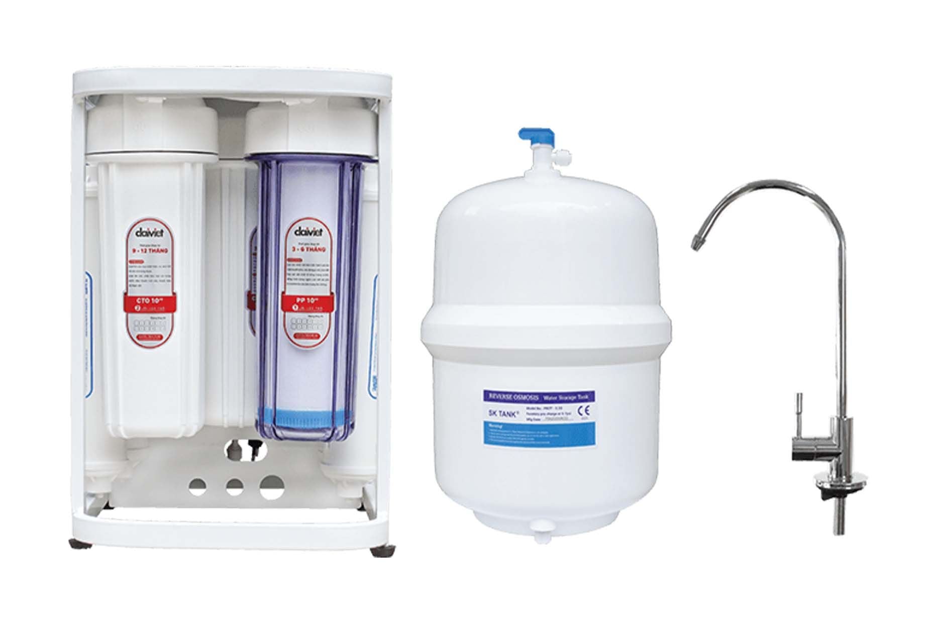 Máy lọc nước RO không vỏ tủ dùng cốc Daikiosan DSW 35008D