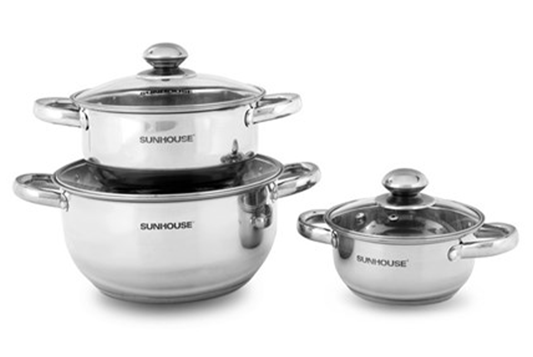 Bộ nồi inox 3 đáy Sunhouse SH334