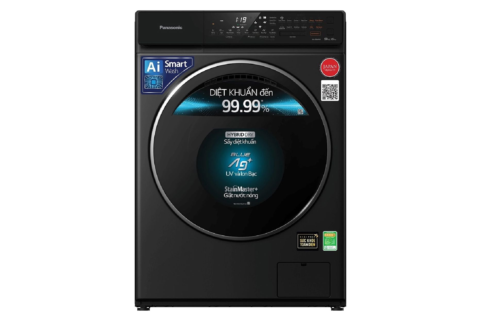 Máy Giặt Sấy Panasonic Inverter giặt 9kg   sấy 6kg NA S96FR1BVT