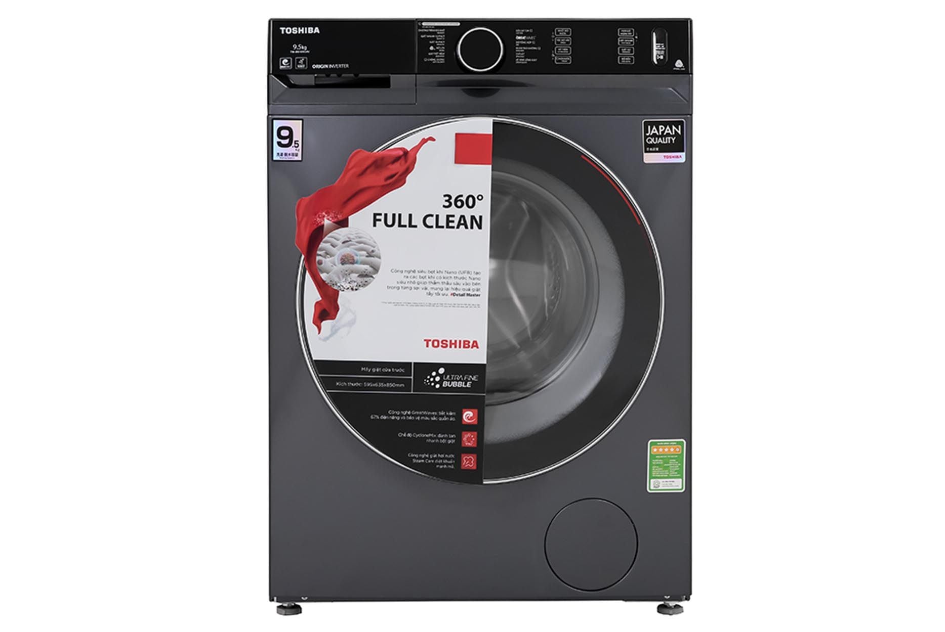Máy giặt Toshiba Inverter 9.5 Kg TW BK105G4V(MG)