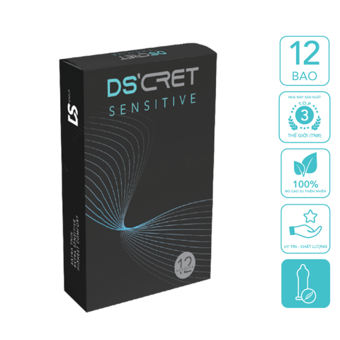  Bao cao su DS'CRET Sensitive 12 Cái/Hộp 