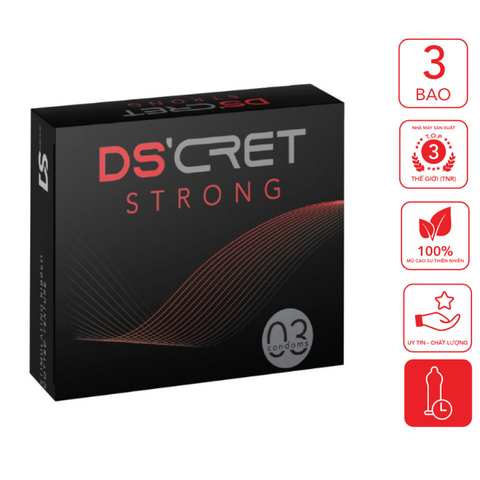 Bao cao su DS'CRET Strong 3 Cái/Hộp 