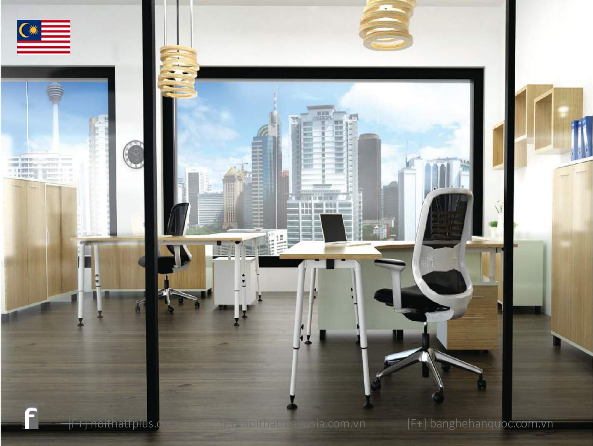 BÀN NHÂN VIÊN MALAYSIA F-L-SHAPE