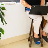  Ghế đôn gỗ thông FEGO mặt tròn vân gỗ nổi trang trí decor 