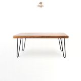  Bàn trà gỗ thông chân sắt hairpin 
