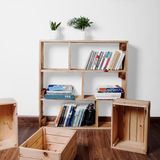  Giá sách basic 90x90x20cm gỗ thông tự nhiên 
