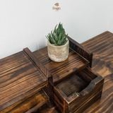  Kệ màn hình kết hợp ngăn kéo gỗ thông tự nhiên FEGO 