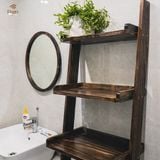  Kệ thang gỗ để đồ phòng tắm FEGO 