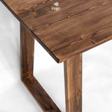  Bàn làm việc chân gỗ hình thang 