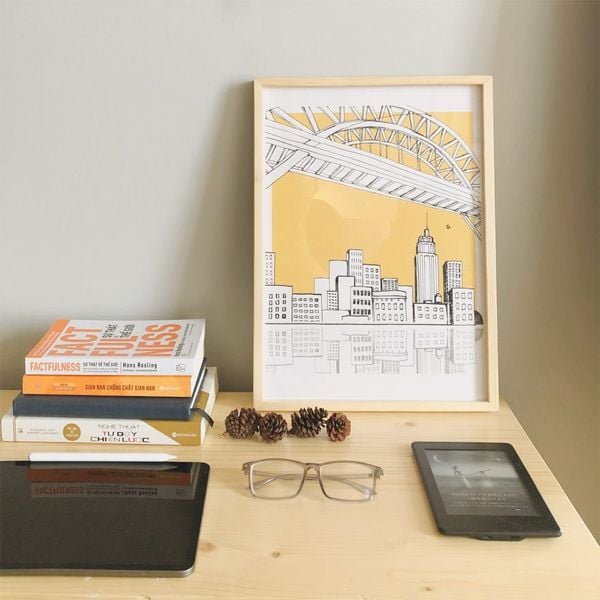  Khung ảnh mica / Khung tranh bằng gỗ ép lá trang trí A3 - A4 - A5 