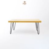  Bàn trà gỗ thông chân sắt hairpin 