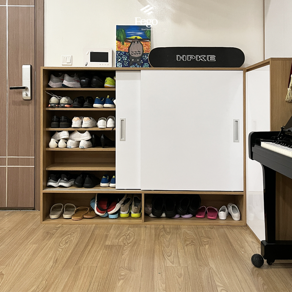  TỦ GIÀY TÍCH HỢP KỆ TRƯNG BÀY 