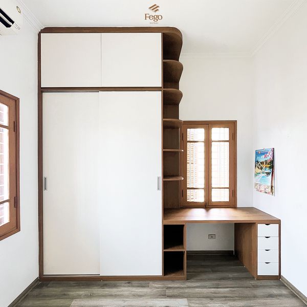  TỦ QUẦN ÁO TÍCH HỢP BÀN HỌC 