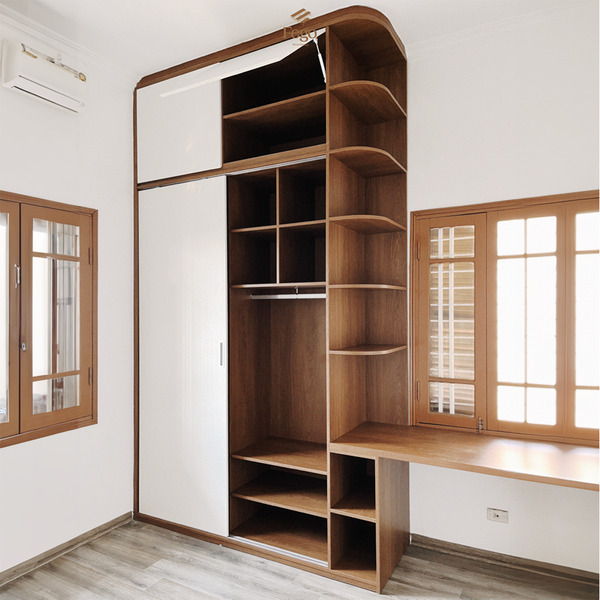  TỦ QUẦN ÁO TÍCH HỢP BÀN HỌC 