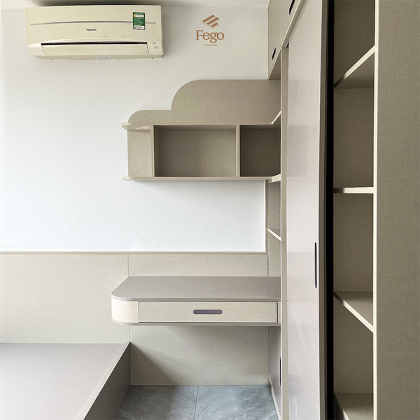  TỦ QUẦN ÁO KỊCH TRẦN TÍCH HỢP BÀN HỌC CUSTOM 