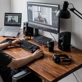  Bàn Rustic 3.8 / Bàn làm việc / bàn ăn chân sắt gỗ thông tự nhiên sơn màu rustic 