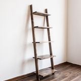  Kệ thang gỗ nâu rustic 5 tầng 