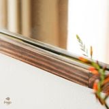  Gương bầu dục treo tường viền gỗ tự nhiên FEGO sang trọng để phòng khách, nhà tắm, decor cửa hàng 